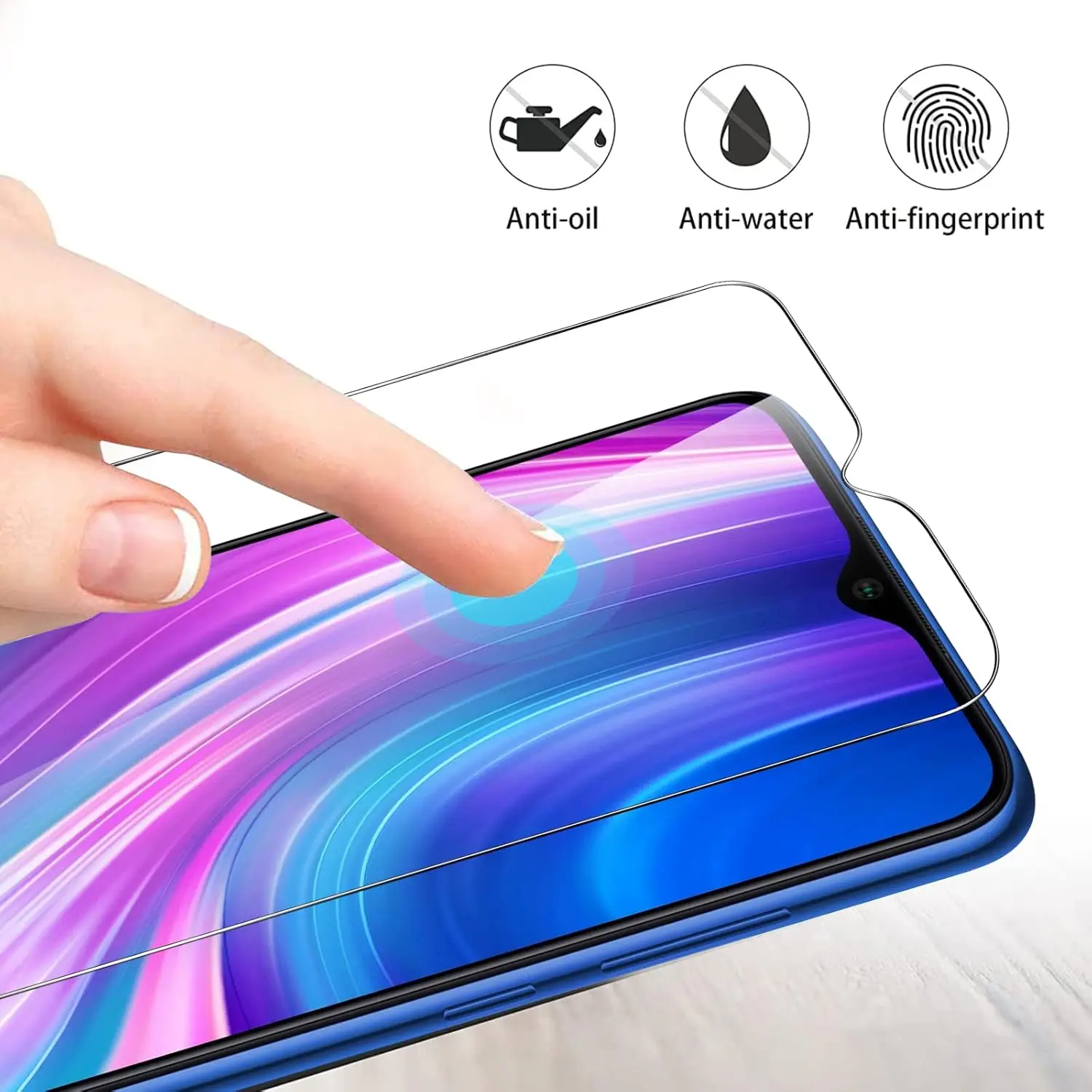 Vetro temperato per telefono Xiaomi Redmi Note 8