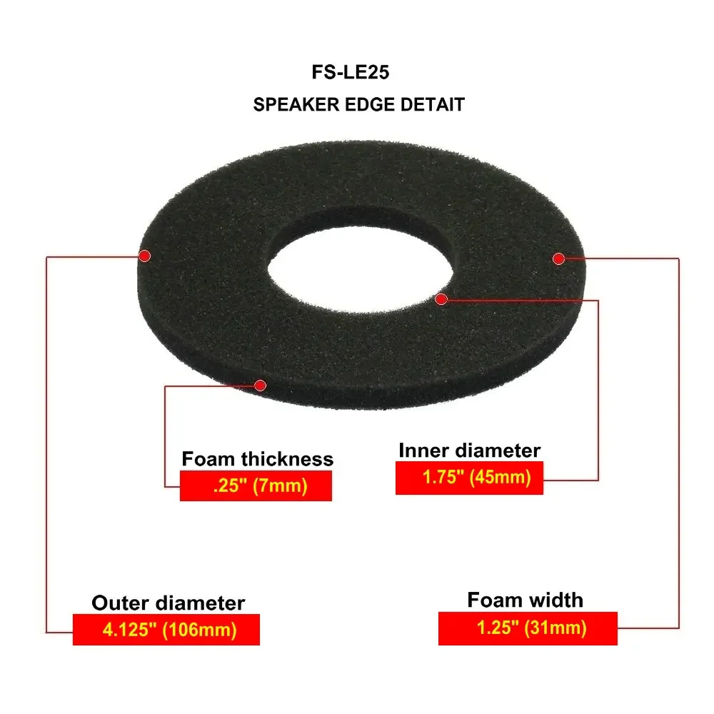 Pack of 4 Design Foam Trim Tweeter Repair Kit For JBL LE25 FSK-LE25