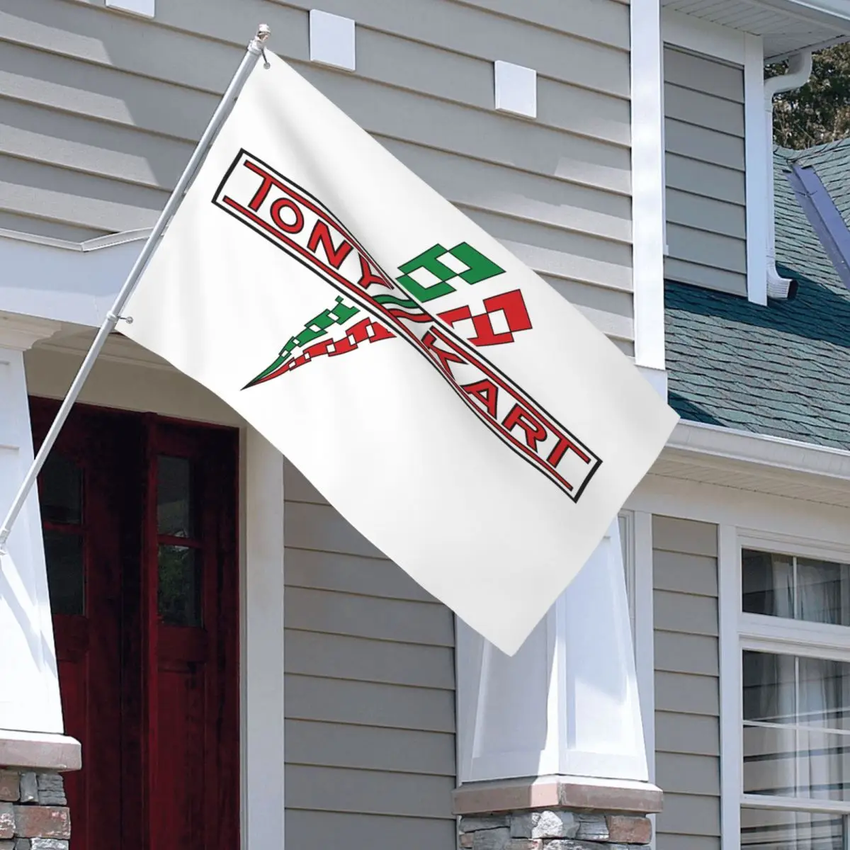Tony Kart Racing Chassis Garden Gate Banner Yard Decorationyard Flags Outdoor Wall Portico Lawn Banner