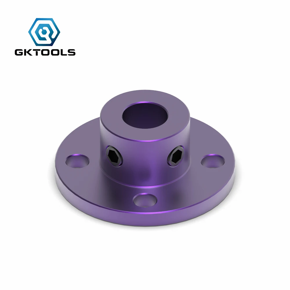 Aluminum Alloy Flange Coupling 3mm 4mm 5mm 6mm 8mm Purple Seat Axle Shaft Support 1set 3D printer Accessories