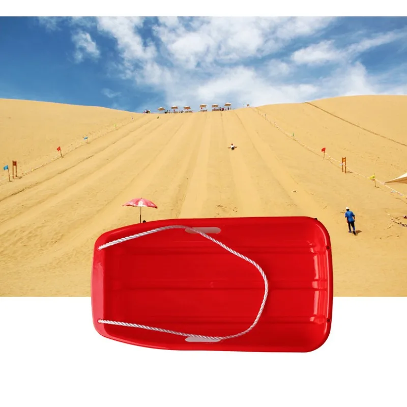 Winter Toboggan Thicken Snow Sled Lawn Beach Kids Adults Scooter Straw Sledge for Outdoor Downhill Skiing Sledding