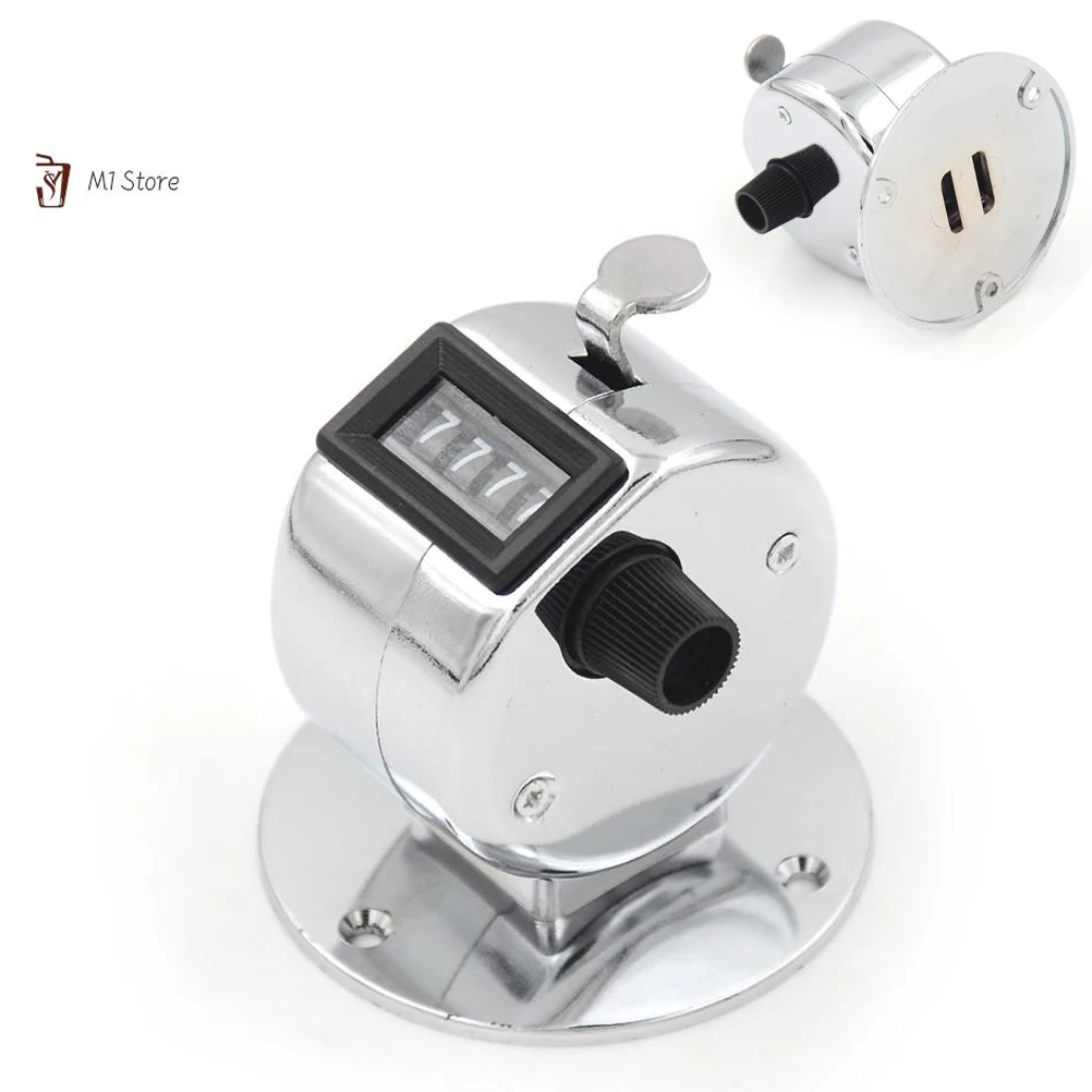 

Round Base 4 Digit Manual Tally Mechanical Palm Click Counter Number Mini Manual Digital Golf Clicker