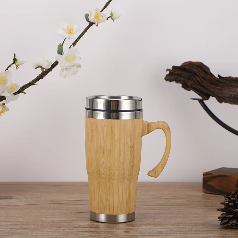 Bamboo Thermos Flask for Coffee/Tea - زمزمية خيزرا...