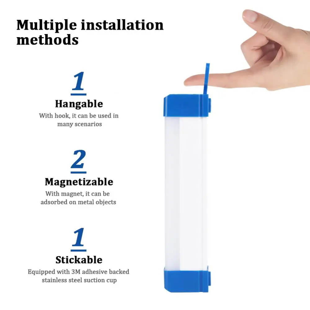 LED Book Light Magnetic Long Tube Lamps 15CM 30CM 50CM USB Charging Night Lights Indoor/outdoor Portable Long Strip Lighting led light night light book light