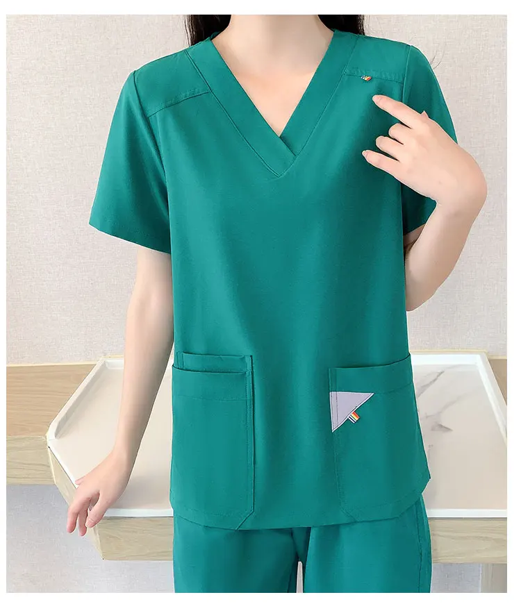 Short Sleeve Medical Scrubs Women Summer Thin and Light Fabric Elastic Medical Uniforms nurse scrubs sets medical scrubs