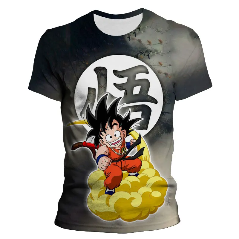 Mens Womens Cartoon T-Shirt 3D Print Anime figure Dragon Ball Z Graphic Tee Tops