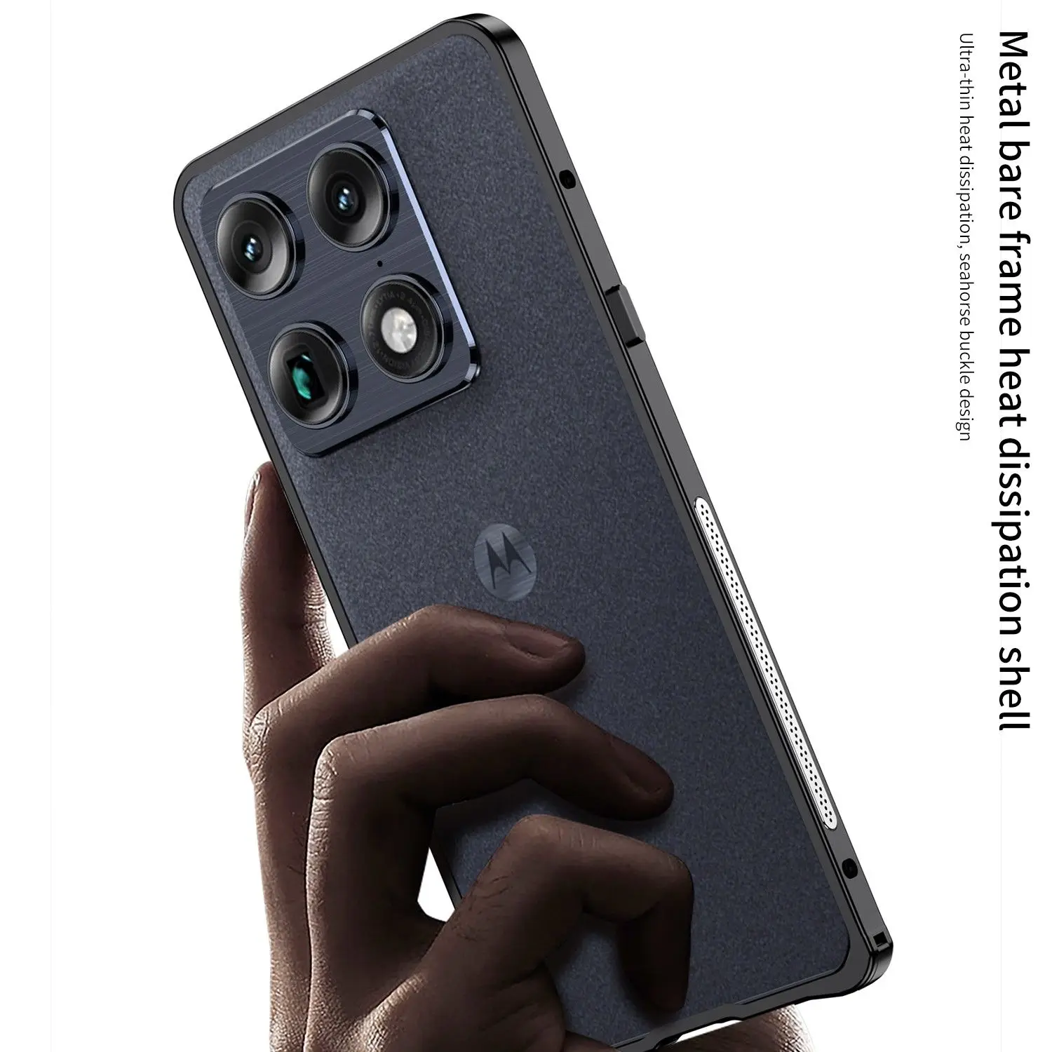 Luxury Aluminum Alloy Frame Shockproof Case with Bare-Skin Feel