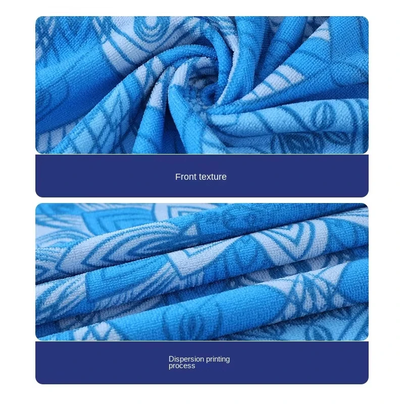 DIZETION Absorbent and Quick-drying Beach Towel Microfiber Yoga Swimming Beach Towel Printed Seaside Bath Towel 70*140CM 4