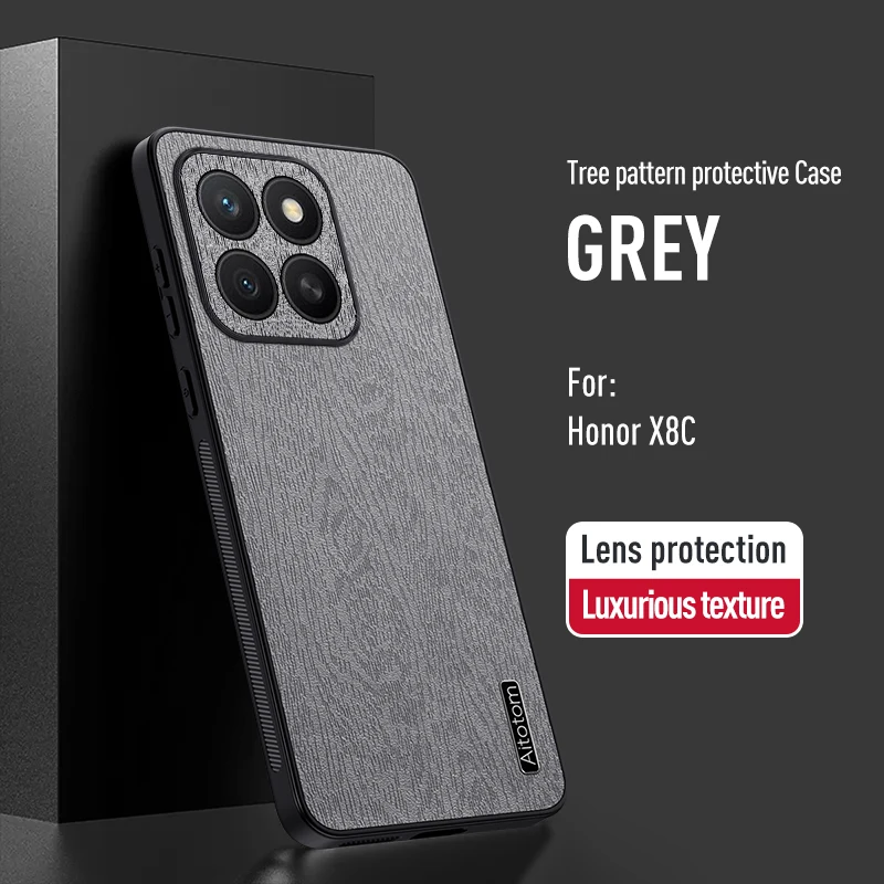 Luxury Wood Pattern Tree Texture Shockproof Case - Light & Thin Design