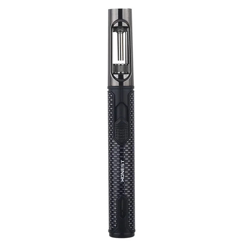 HONEST-Windproof Metal Torch for Men Refillable Pen Lighter Jet Flame Butane Lighter Kitchen BBQ Camping Men's Gadget bbq lighter butane gas lighter