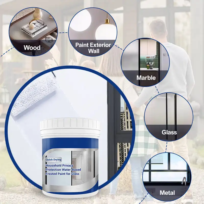 Water-Based Glass Frosted Paint Privacy Protection Bathroom Living Room Matte Anti Peeping Coating Sunscreen