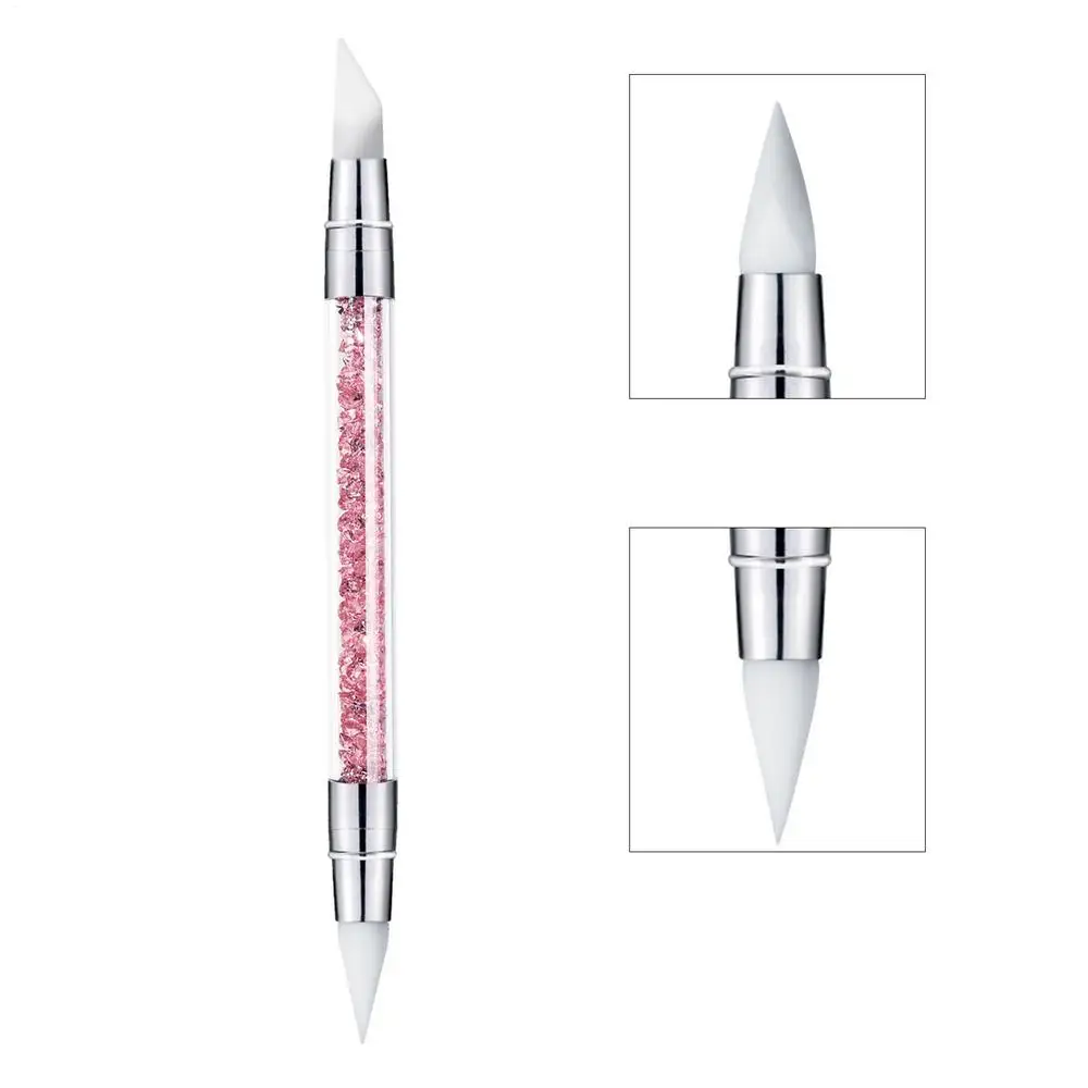 Doppelseitige Silikon Skulptur Stift Skulptur Punktierung Stift Silikon Nägel Kunst Pinsel Maniküre Carving Stift DIY Maniküre Werkzeuge – Detail 13