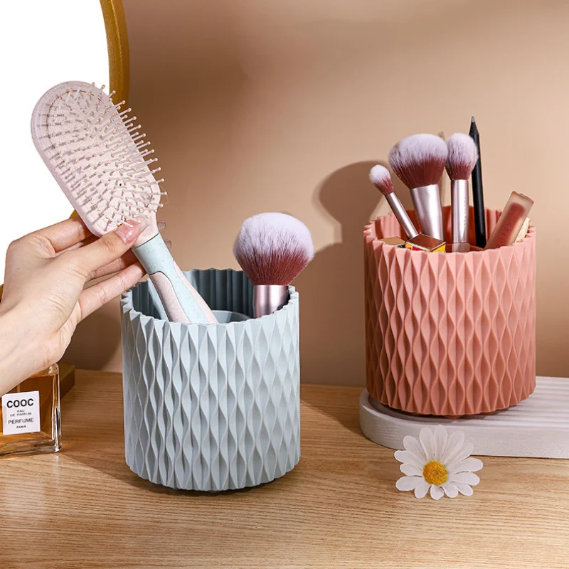 

360 Rotate Large Capacity Makeup Brush Holder Bucket Comestic Brush Storage Box Lipstick Eyebrow Pencil Eye Shadow Brush Holder