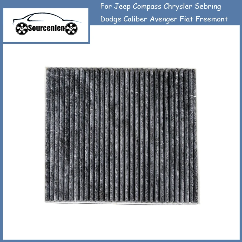 

Car Carbon Cabin Filter for Jeep Compass Chrysler Sebring Dodge Caliber Avenger Fiat Freemont OEM 05058693AA 5058381AA