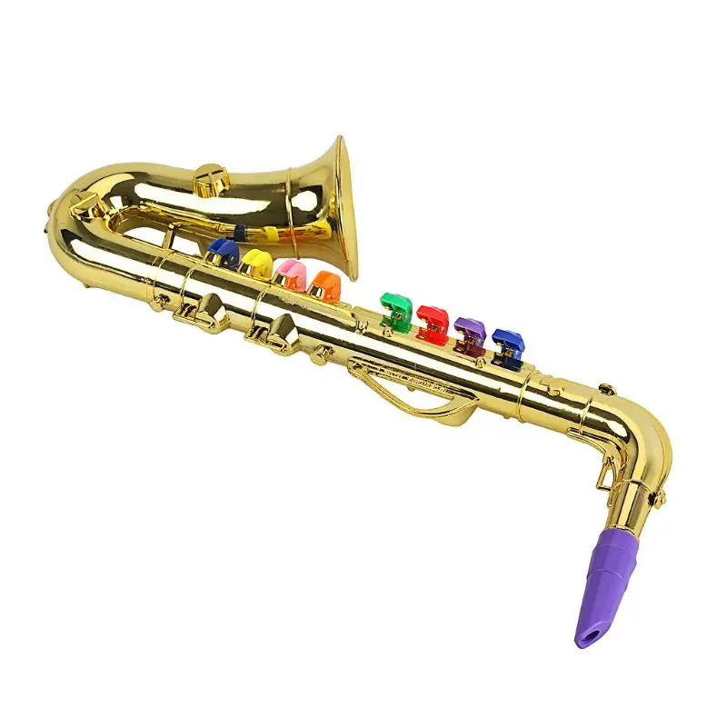 Kids Saxophone Mini Saxophone Toy Kids Trumpet with Sound Plastic Trumpet Toy Musical Instrument Toys for Kids Learning
