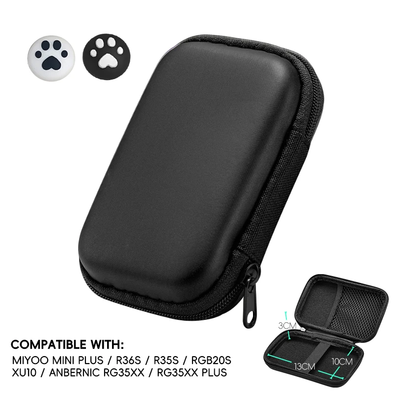 Durable EVA Hard Carrying Case with Joystick Caps Protection for Retro Handheld Consoles