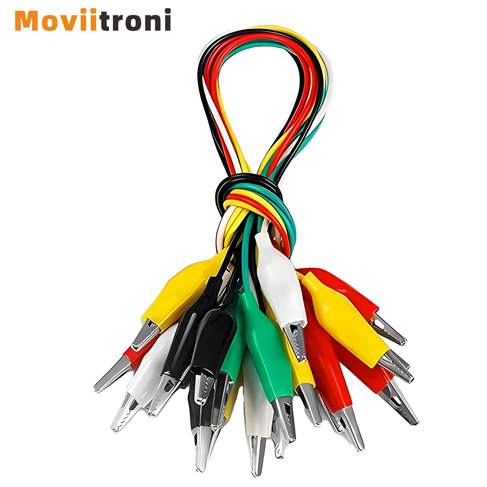 Alligator Clips 10pcs Electrical Test Cable Wires Double-Ended Crocodile Clips Test Leads