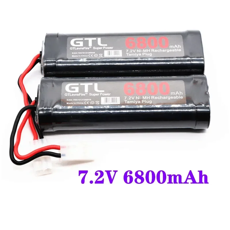 

100% Original 7,2 V Batterie 6800mah NiMH Batterien Pack Für RC Auto Lkw Buggy Boot Tank Ni-Mh Baterias grau abendessen power