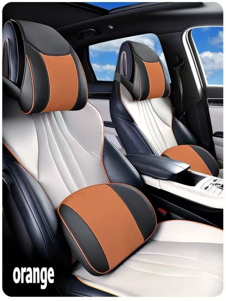 BYD Seal U / Song Plus용 자동차 액세서리 시트 헤드레스트 PU 가죽 목 베개 메모리 폼 베개 목 받침대