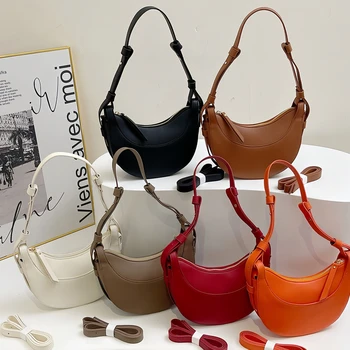 Women's Saddle Bag - Vintage-style crossbody bag with adjustable chain straps, textured leather, multiple pockets-tan