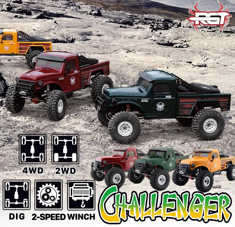 

RGT 1/10 EX86170 Challenger 4WD RTR Радиоуправляемый гусеничный Автомобиль 2,4 ГГц электрический пульт дистанционного управления фотовнедорожник автомобили без батареи