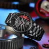 Mens Fashion Sports Watches Men Casual Waterproof Quartz Wrist Watch Creative Designed Stainless Steel Mesh Belt Wristwatches 3