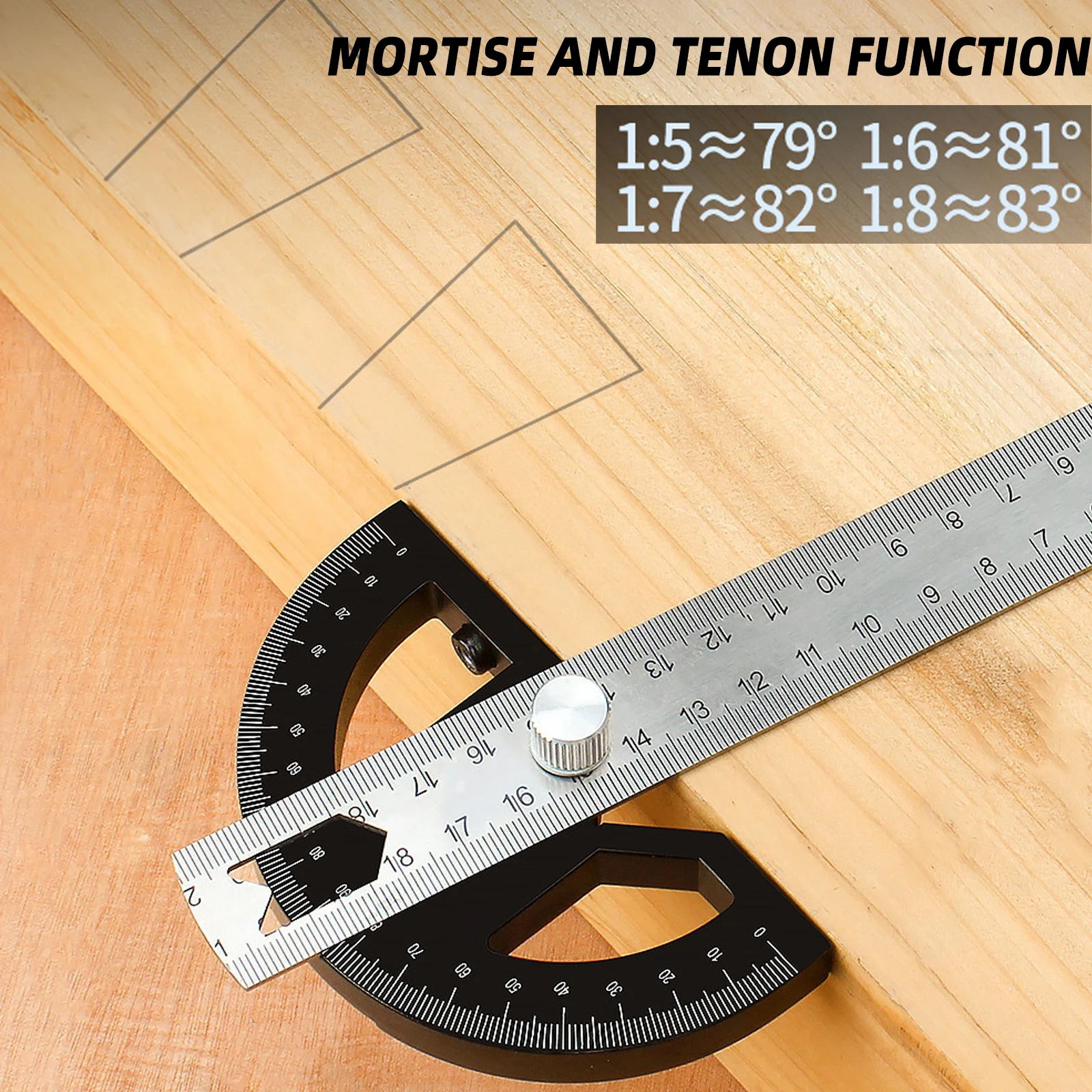 Digital Angle Protractor Angle Protractor Angle Measuring Tool 1PC Multi Functional Plastic 8 Inches Magnetic Suction Angle Ruler