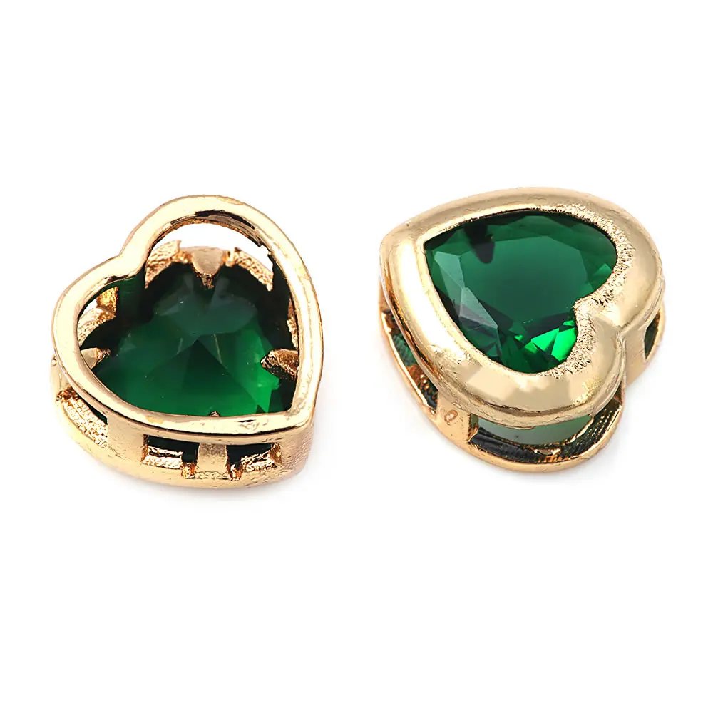 Pulsera de Abalorios de Brass de Oro 18K con Encantos de Corazón de Zirconia - details 5