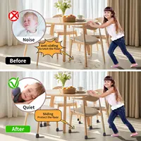 8PCS Chair Leg Floor Protector Felt Foot Cover 15° Diagonal with Thick Wrap Felt Pads Silicone Furniture Table Feet for Hardwood 4
