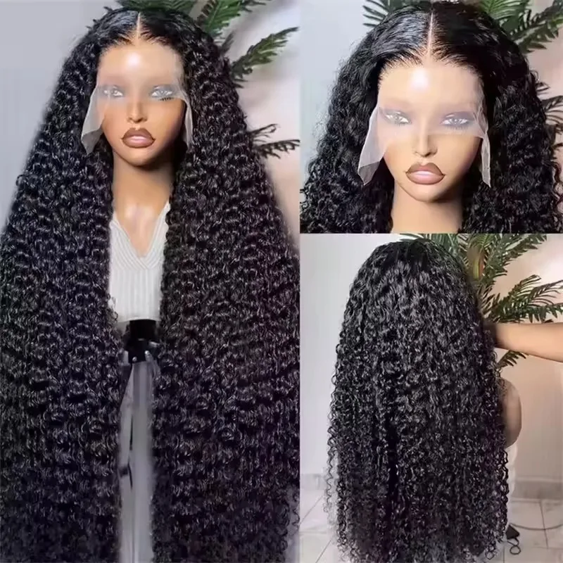 40 46 Inch Deep Wave 13x6 13x4 Hd Lace Front Human Hair Wigs 250 Density Curl 360 Full Lace Front Wig Human Hair For Black Women 2