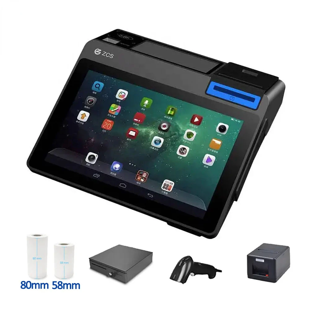 

Android 11 with 10.1 Inch Touch Terminal All In One POS with 58mm 80mm Thermal Printer