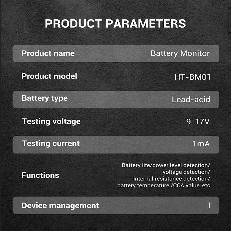 Heltec Wireless 12V Battery Monitor Battery Tester 12V SOC Battery Health Analyz