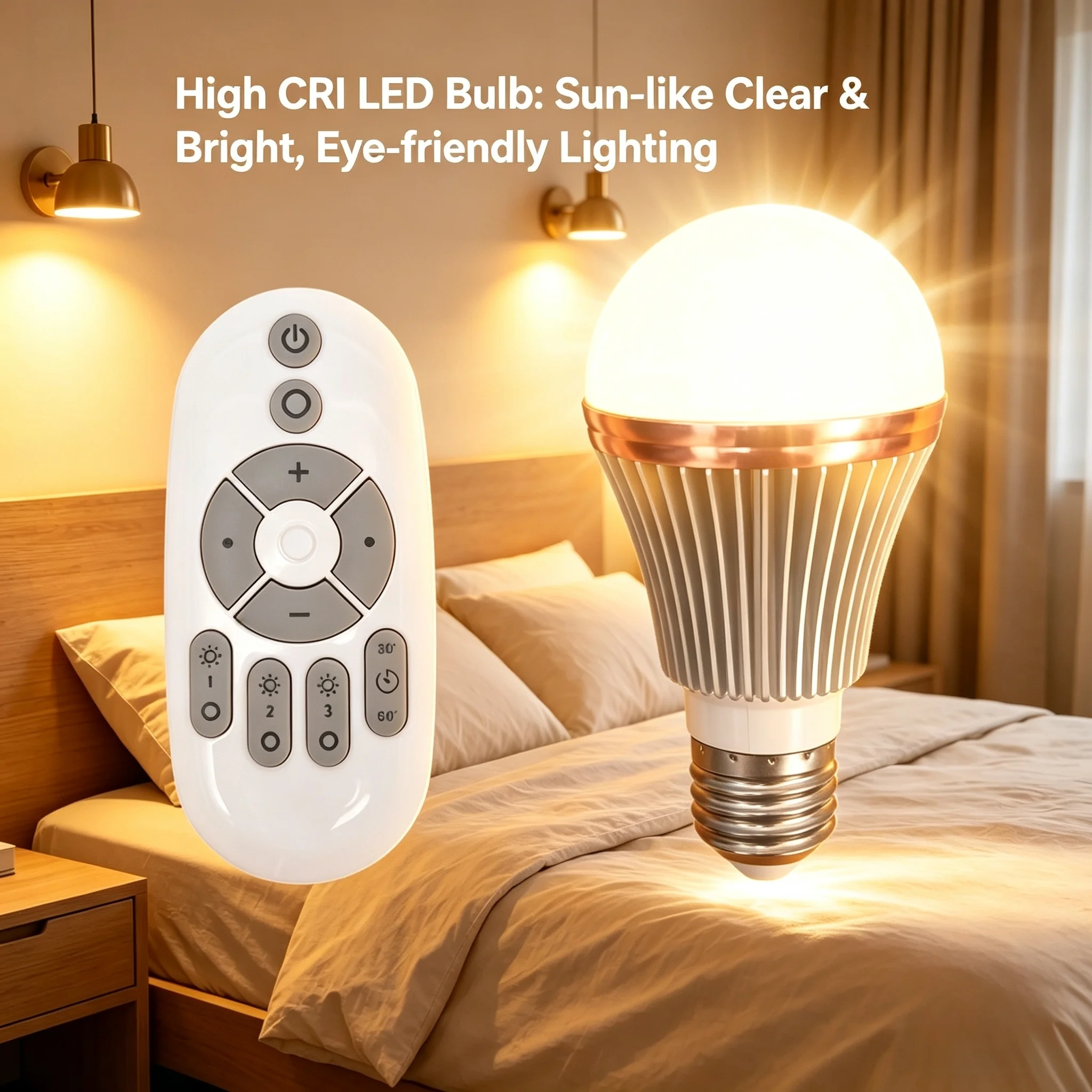 고CRI RA 95+ 스마트 LED 전구 램프 조광 가능 E27 2.4G RF 100-240V 10W 15W CCT 듀얼 컬러 2700K-6000K CW/WW (룸/스튜디오용)