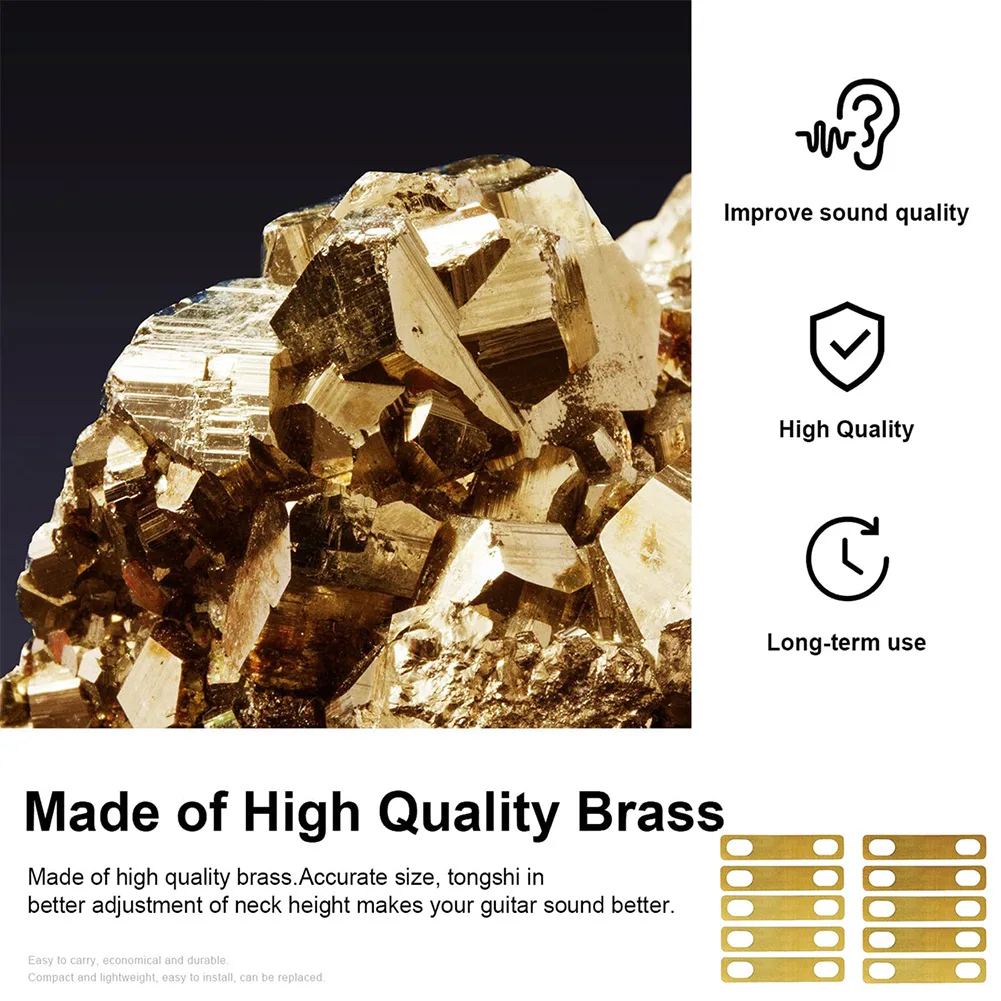 

Brand New Durable Hot Sale Instruments Neck Shims Guitar Gasket Replacement Accessories Adjustability Brass Kit