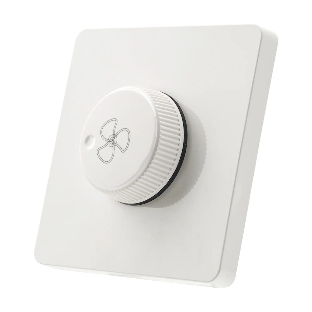 Fazvncv Lüfterregler 5-Gang - Typ 86 Für Deckenventilator Bis 500W, Weiß