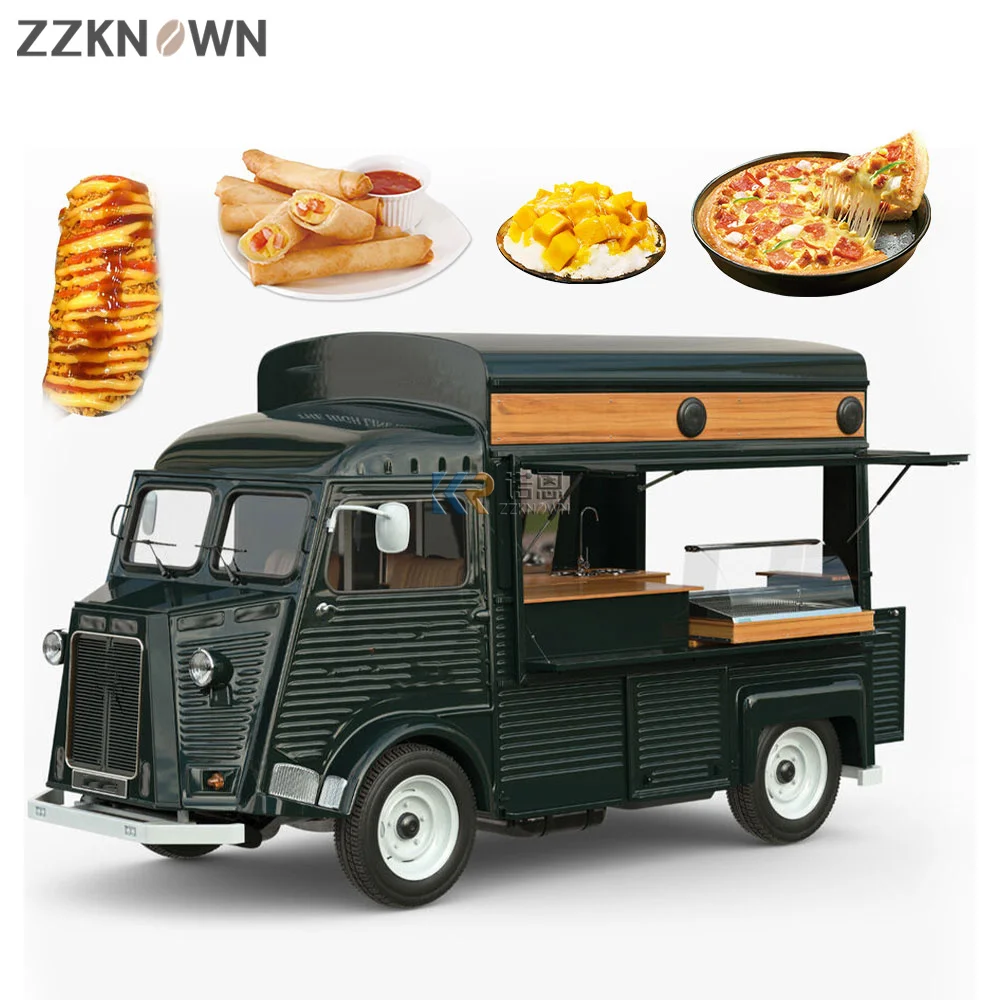 Factory Price Mobile Food Truck Electric Street Burger Hot Dog Snack Vending Cart New Citroen Truck