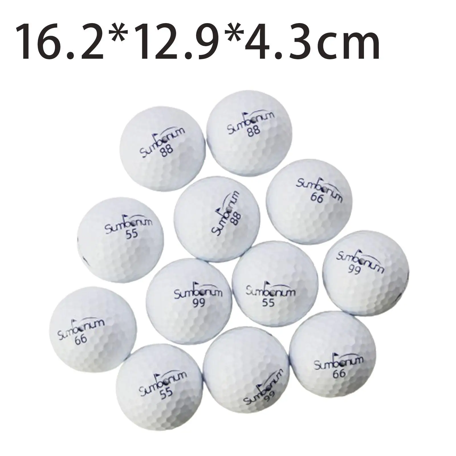 12Pcs Competition Golf Balls Golf Practice Balls for Beginners Professionals