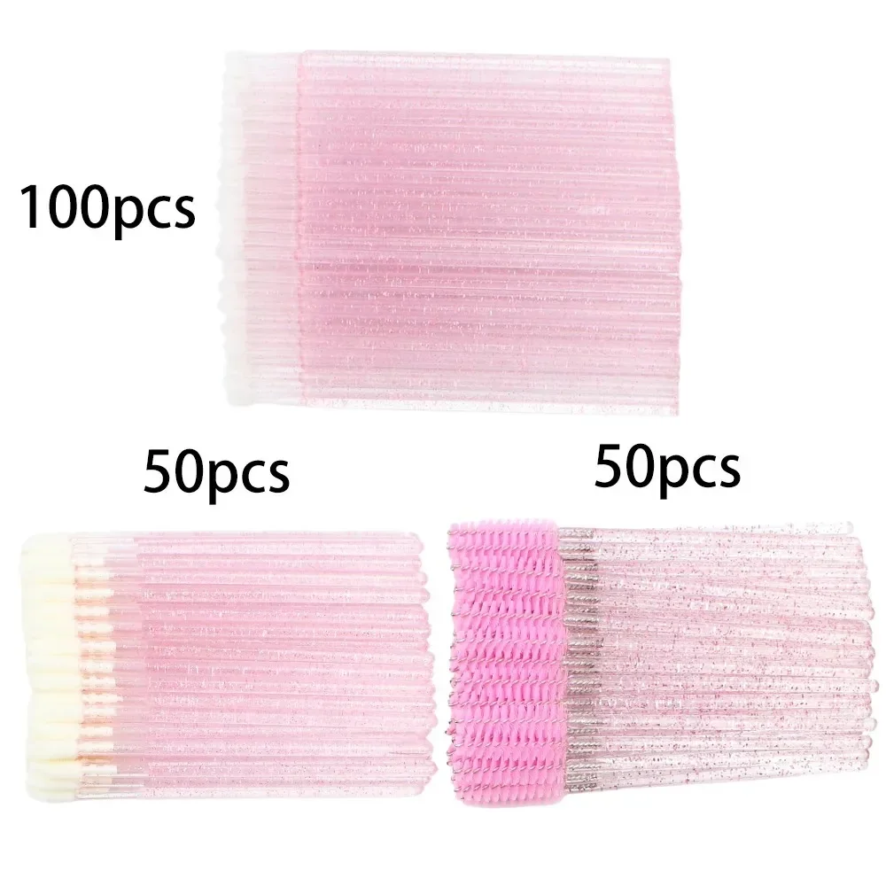 200pcs 일회용 마스카라 립 브러쉬 완드 애플리케이터 마이크로 브러쉬 브러쉬 세트 속눈썹 연장 눈썹 메이크업 도구