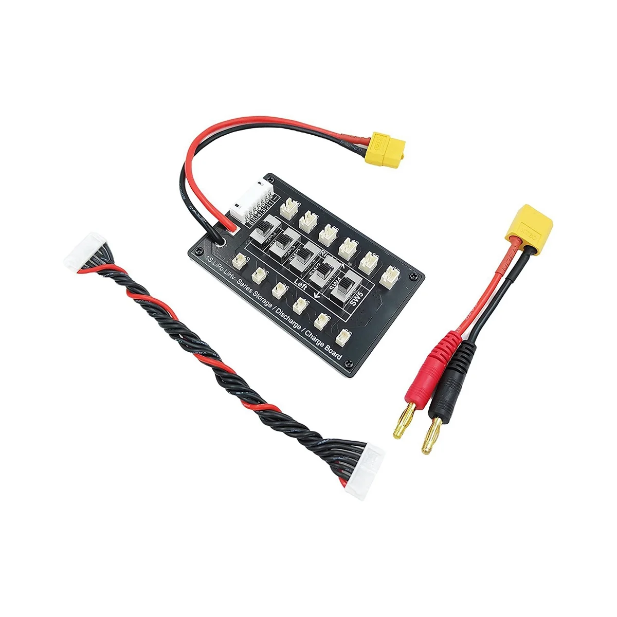 

1S Traversing Machine Lithium Battery Charging Board Serial Punching Board Aircraft Model 6-Way BT2.0 and PH2.0 Socket