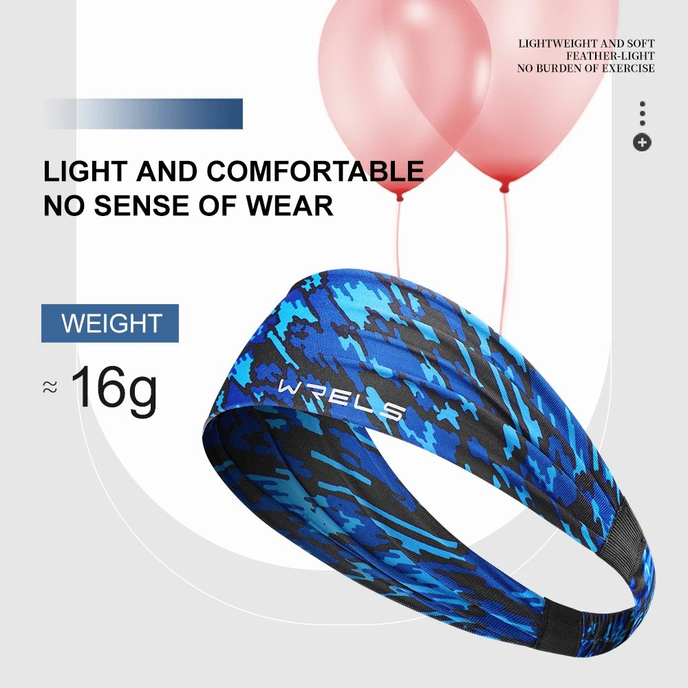 1pc Personalized Printing Street Dance Hair Bands Running Basketball Fitness Sweat Absorbent Non-slip Wider Sports Hair Bands