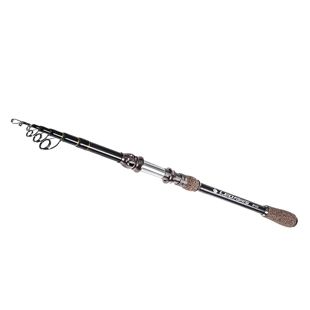 Fishing Rod and Reel Combos Telescopic Aluminum Alloy Fishing Rod Saltwater Freshwater Fishing Pole Tool Portable 1.8m Black, Size: 180X1.3X1.3CM