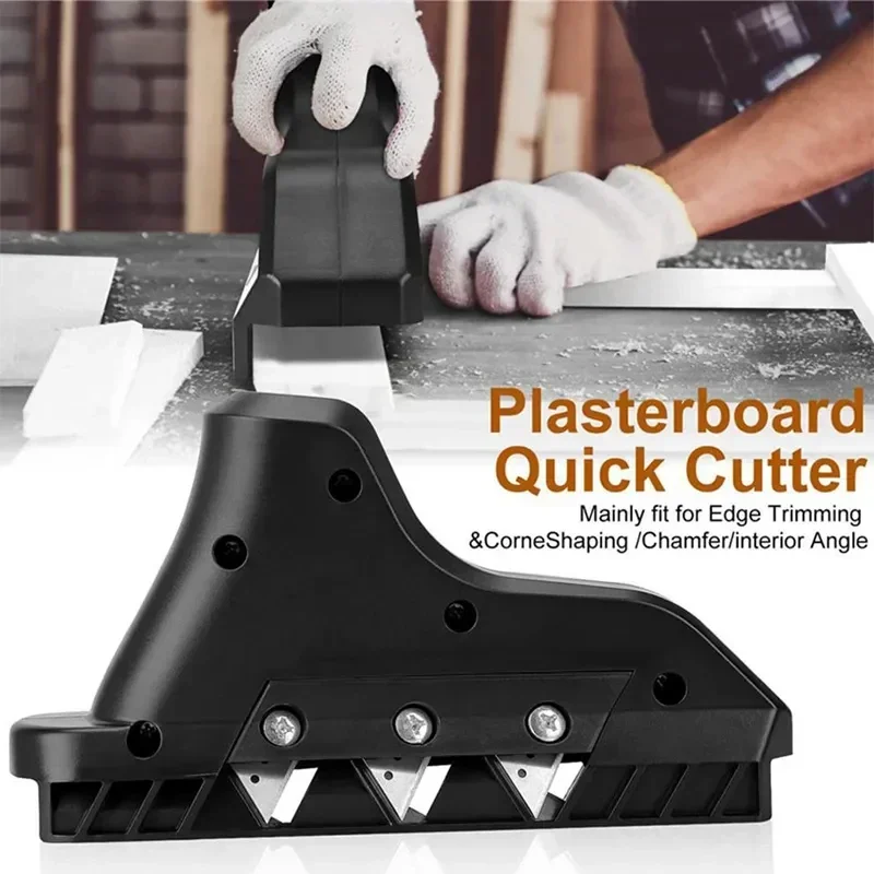 1PC Plasterboard Quick Cutter Gypsum Board Hand Plane Drywall Edge Chamfer 45°/60° Woodworking Trimmer Hand Tool