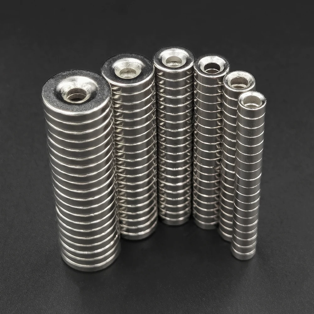 Neodymium Magnets Round 6/7/8/10/12/15mm x 3mm Hole3mm N35 Permanent NdFeB Super Strong Magnetic Disc
