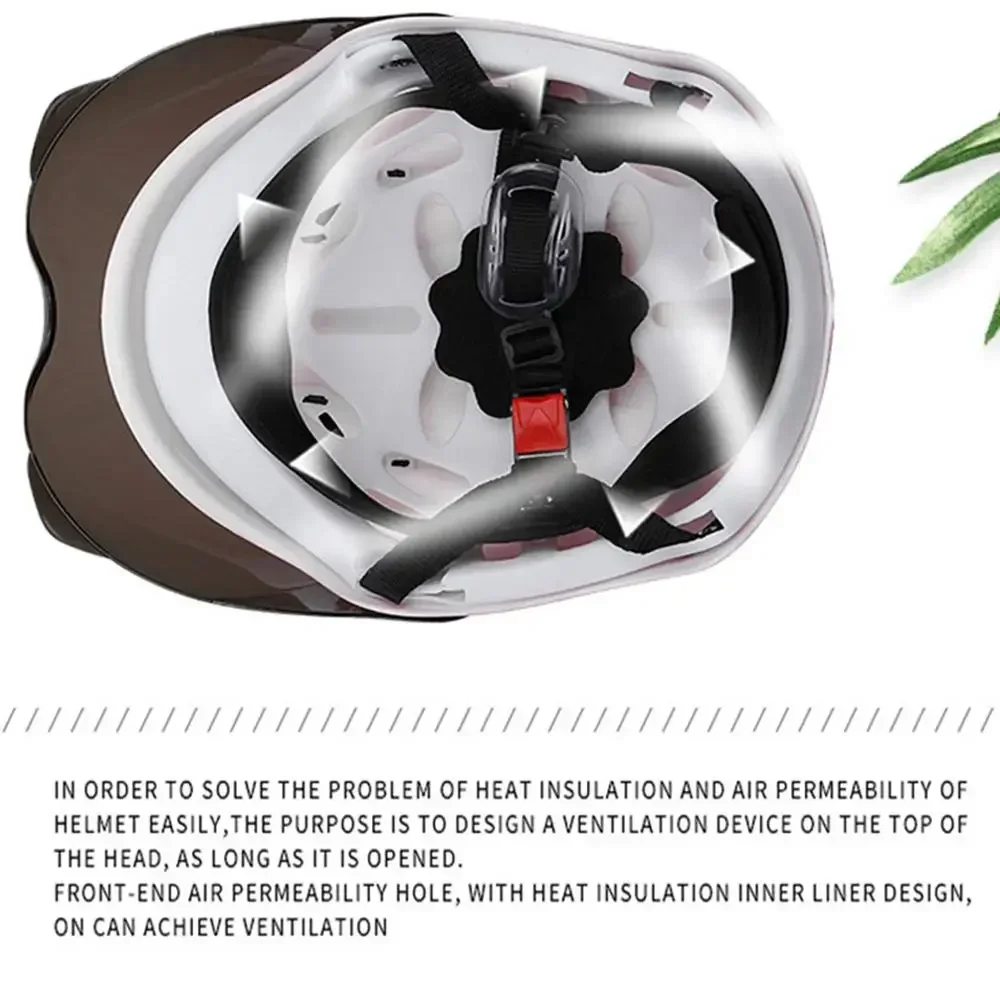 Electric Motorcycle Helmets Half Helmet Scooter Motor Crash Helmet Bye Helmets for Moto Bike Sunshade Sun Protection