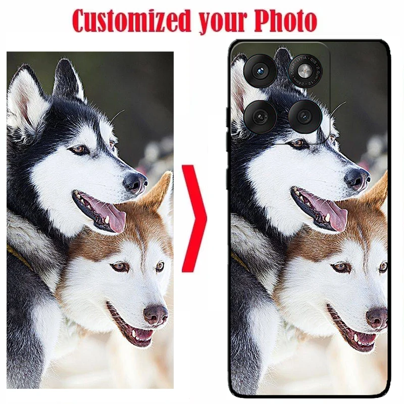 Customized DIY Black Silicone Soft Phone Case - Premium Back Cover