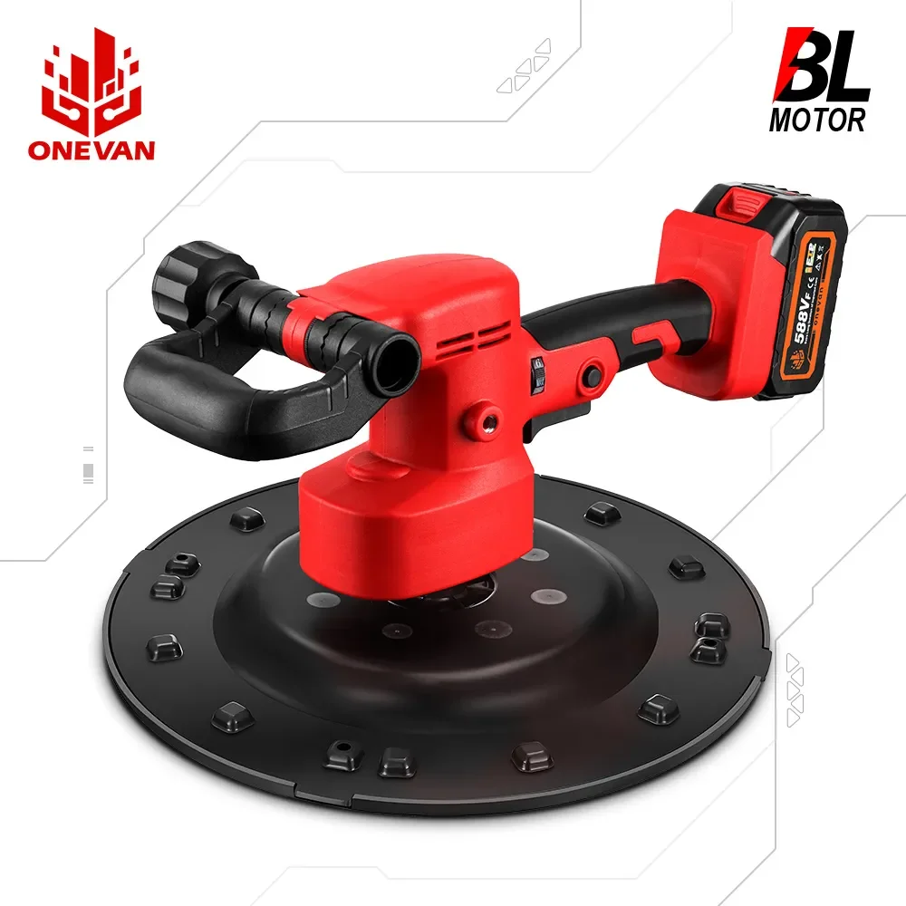 Electric sander ONEVAN Brushless 380MM Electric Drywall Sander Pole Wall Polisher 1300W Dry Wall Sander Sanding for Makita 18v Battery