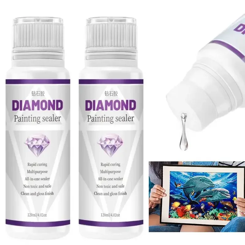 Diamond Painting Sealer Glue 120ml Fixative for All 5D Diamond Painting -  AliExpress