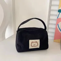 Women's Cosmetic Bags Plush Cute Summer Fashion Large Soft Comfortable Handbag With Handle - Image 5