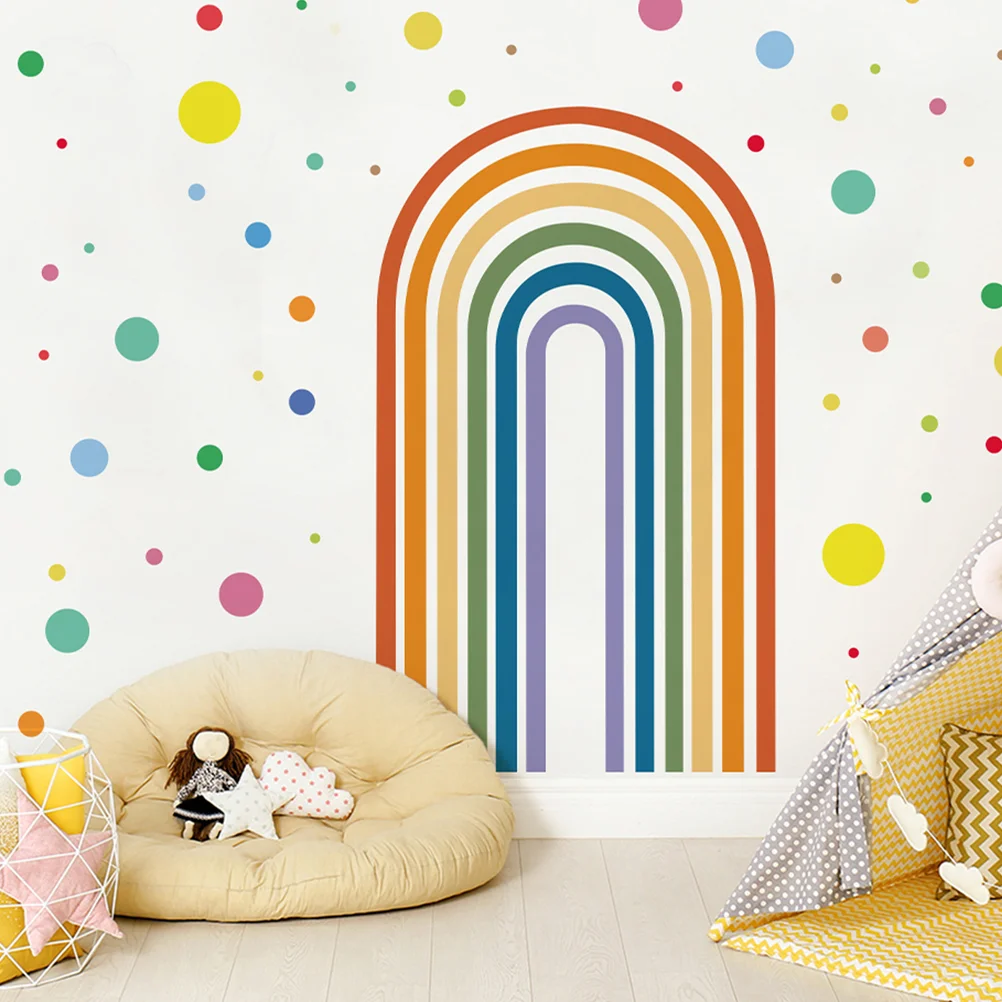 

1 Sheet Rainbow Wall Decal Decorative Wall Decal Adhesive Wall Decal Room Sticker