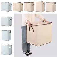 Gift Stripe Quilt Storage Bag with Handles Dust-proof Closet Organizer Foldable Clothes Storage Bins 1